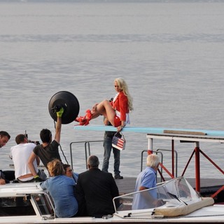 Lindsay Lohan in Lindsay Lohan Takes Part in A Photoshoot for German Brand Philipp Plein on Lake Como