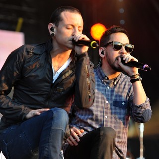 Chester Bennington, Mike Shinoda, Linkin Park in Linkin Park Performing at Maxidrom Music Festival