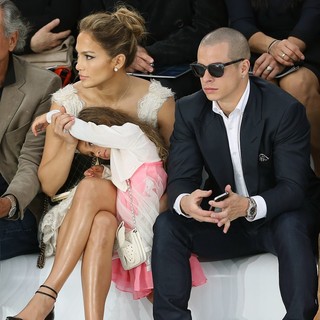 Jennifer Lopez, Emme Anthony, Casper Smart in Paris Fashion Week Spring-Summer 2013 - Chanel - Front Row