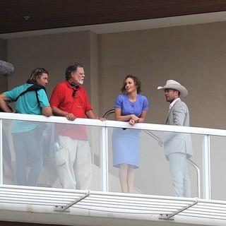 Jennifer Lopez, Jason Statham in On The Film Set of Parker Shooting on Location in Florida