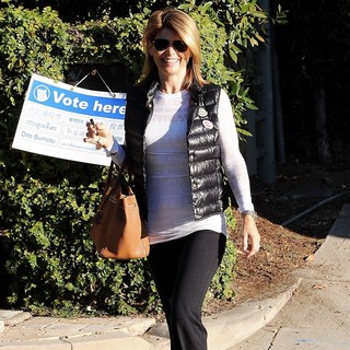 Lori Loughlin Arriving at The Voting Polling Station for The US Presidential Election