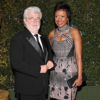 George Lucas, Mellody Hobson in The Academy of Motion Pictures Arts and Sciences' 4th Annual Governors Awards - Arrivals