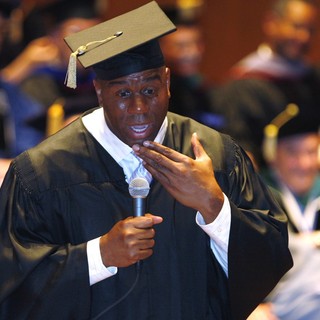 Magic Johnson in Magic Johnson Receives Honorary Doctor of Humane Letters Degrees