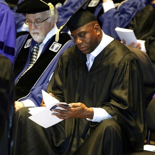 Magic Johnson in Magic Johnson Receives Honorary Doctor of Humane Letters Degrees