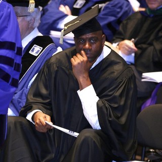 Magic Johnson in Magic Johnson Receives Honorary Doctor of Humane Letters Degrees