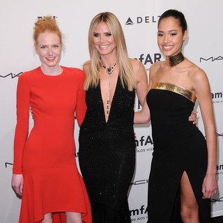 Maike, Heidi Klum, Lovelyn in The amfAR Gala 2013