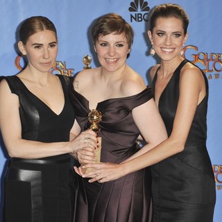 Zosia Mamet, Lena Dunham, Allison Williams in 70th Annual Golden Globe Awards - Press Room