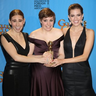 Zosia Mamet, Lena Dunham, Allison Williams in 70th Annual Golden Globe Awards - Press Room