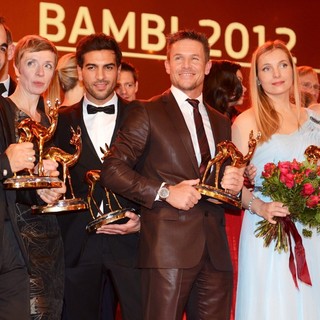 Adnan Maral, Anna Stieblich, Elyas M'Barek, Felix Baumgartner, Nadja Uhl, Claudia Michelsen in Bambi Awards 2012