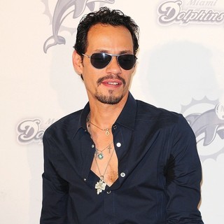 Marc Anthony in The Miami Dolphins vs The New England Patriots NFL Monday Night Football Game - Arrivals