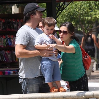 Ken Marino, Erica Oyama in Ken Marino Out Shopping in Hollywood with His Family