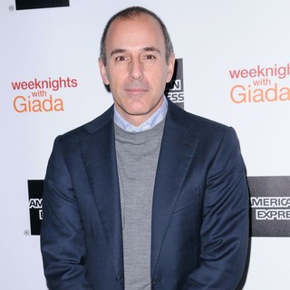 Matt Lauer in Weeknights with Giada Book Launch Party