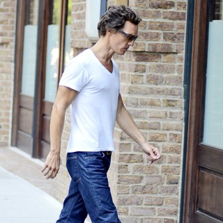 Matthew McConaughey in Matthew McConaughey Seen Returning to His Hotel in Manhattan