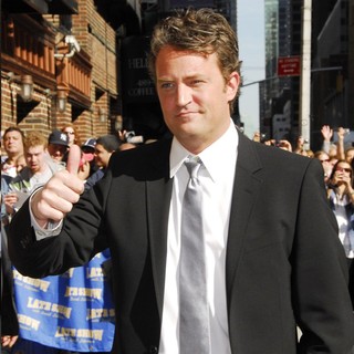 Matthew Perry in Matthew Perry Outside The Ed Sullivan Theater for The Late Show With David Letterman