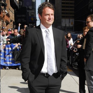 Matthew Perry in Matthew Perry Outside The Ed Sullivan Theater for The Late Show With David Letterman