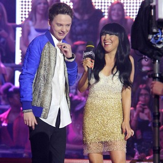 Conor Maynard, Lauren Toyota in 2012 MuchMusic Video Awards - Show