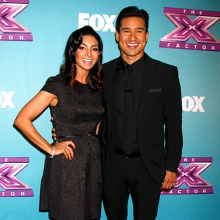 Courtney Mazza, Mario Lopez in The X Factor Season Finale - Red Carpet Arrivals