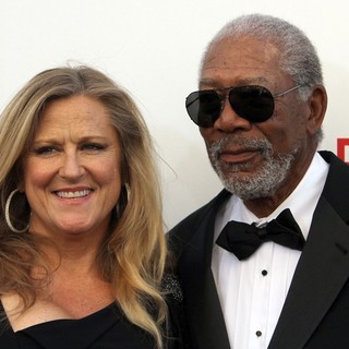 Lori McCreary, Morgan Freeman in The 40th AFI Life Achievement Award Honoring Shirley MacLaine