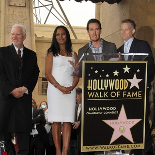 Malcolm McDowell, Garcelle Beauvais, Mark-Paul Gosselaar, Reed Diamond in The Hollywood Walk of Fame Honors Malcolm McDowell