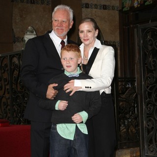Malcolm McDowell, Beckett Taylor McDowell, Kelley Kuhr in The Hollywood Walk of Fame Honors Malcolm McDowell