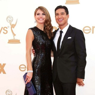 Maria Menounos, Mario Lopez in The 63rd Primetime Emmy Awards - Arrivals
