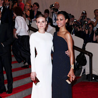 Diane Kruger, Zoe Saldana in The Costume Institute Gala Benefit