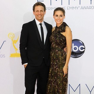 Seth Meyers, Alexi Ashe in 64th Annual Primetime Emmy Awards - Arrivals