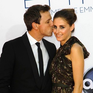 Seth Meyers, Alexi Ashe in 64th Annual Primetime Emmy Awards - Arrivals