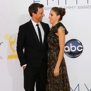 Seth Meyers, Alexi Ashe in 64th Annual Primetime Emmy Awards - Arrivals