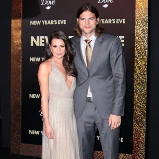 Lea Michele, Ashton Kutcher in Los Angeles Premiere of New Year's Eve