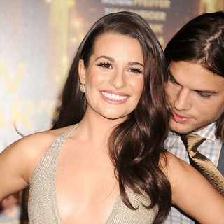 Lea Michele, Ashton Kutcher in Los Angeles Premiere of New Year's Eve
