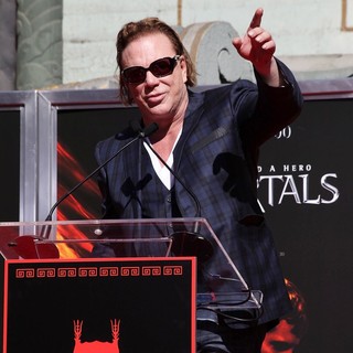 Mickey Rourke in Mickey Rourke Is Honoured with A Hand and Footprint Ceremony