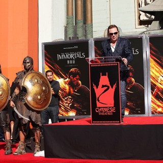 Mickey Rourke in Mickey Rourke Is Honoured with A Hand and Footprint Ceremony