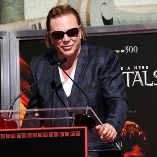Mickey Rourke in Mickey Rourke Is Honoured with A Hand and Footprint Ceremony