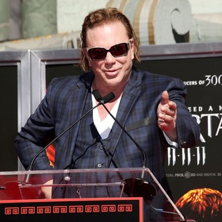 Mickey Rourke in Mickey Rourke Is Honoured with A Hand and Footprint Ceremony
