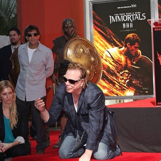 Mickey Rourke in Mickey Rourke Is Honoured with A Hand and Footprint Ceremony