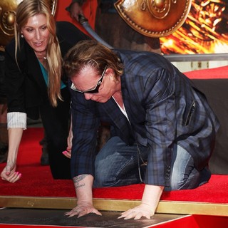 Mickey Rourke in Mickey Rourke Is Honoured with A Hand and Footprint Ceremony