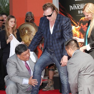 Mickey Rourke Is Honoured with A Hand and Footprint Ceremony