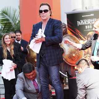 Mickey Rourke Is Honoured with A Hand and Footprint Ceremony