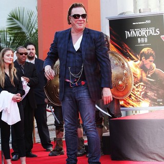 Mickey Rourke in Mickey Rourke Is Honoured with A Hand and Footprint Ceremony