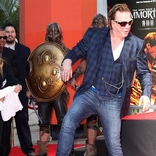 Mickey Rourke in Mickey Rourke Is Honoured with A Hand and Footprint Ceremony