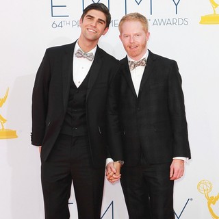 Justin Mikita, Jesse Tyler Ferguson in 64th Annual Primetime Emmy Awards - Arrivals
