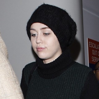 Miley Cyrus in Celebrities at LAX Airport
