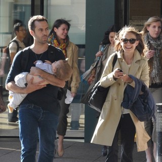 Benjamin Millepied, Natalie Portman in Natalie Portman Spotted with Benjamin Millepied Leaving The Juilliard and SAB Cafe