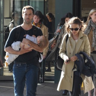 Benjamin Millepied, Natalie Portman in Natalie Portman Spotted with Benjamin Millepied Leaving The Juilliard and SAB Cafe
