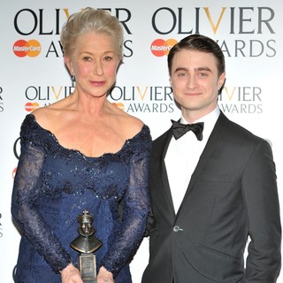 Daniel Radcliffe in The Olivier Awards 2013 - Press Room - mirren-radcliffe-olivier-awards-2013-press-room-01