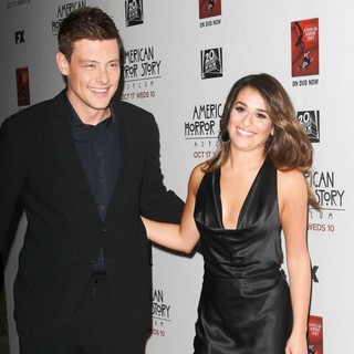 Cory Monteith, Lea Michele in Premiere Screening of FX's American Horror Story: Asylum