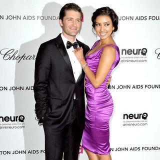 Matthew Morrison, Renee Puente in The 20th Annual Elton John AIDS Foundation's Oscar Viewing Party - Arrivals