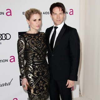 Anna Paquin, Stephen Moyer in The 20th Annual Elton John AIDS Foundation's Oscar Viewing Party - Arrivals