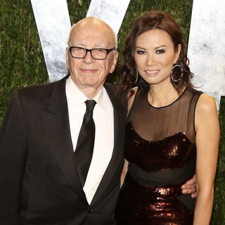 Rupert Murdoch, Wendi Deng in 2013 Vanity Fair Oscar Party - Arrivals